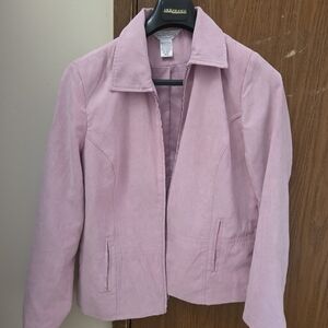 Light Pink Faux-Suede Jacket